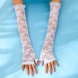 Half Finger Fingerless Sunscreen Lace Gloves Long Arm Cover Dress Up Performance Clothing Accessories Dark Cosplay Sexy Gloves