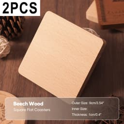 2PCS Wooden Coaster Tea Coffee Cup Pad Walnut Durable Heat Resistant Round Bowl Teapot Mat Home Wood Placemats Decor Coasters