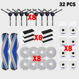 For ECOVACS T30 PRO OMNI / T30 OMNI Robot Vacuum Cleaner Accessories Main Side Brush Mop Cloth Hepa Filter Dust Bag Spare Parts