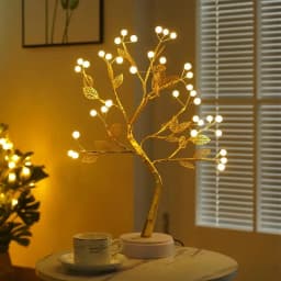 36/108LEDs Tabletop Tree Lamp, LED Atmosphere Night Lights, USB or AA Battery Lighting, for Camping Bedroom Holiday Party Decor