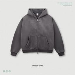 ZODF Retro Winter 400gsm Monkey Washed Fleece Zipper Hoodie Unisex Boxyfit Distressed High Street Hooded Jackets Outwears HY1330