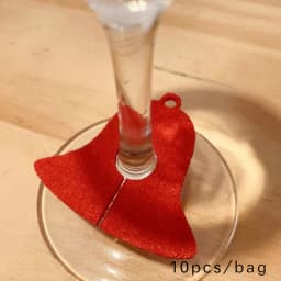 10/20pcs Christmas Felt Wine Cup Glass Ring Card Table Decoration Xmas New Year Eve Home Decoration Navidad Noel Party Supplies