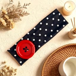 Dopamine Large Button Wave Dot Elasticity Headband Fashion INS Style Elastic Headband Sports Fitness Sweat-absorbent Hairband