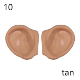 1Pair Blyth Doll Elf Ears Toy White Natural Tan Dark And Super Black Skin Only Ears No Doll Artificial Ear Accessories