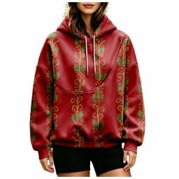 Women Fall And Winter Hoodie With Pet Pouch Oversized Pocket Colorful Print Sweatshirt For Dogs Long Sleeve Thin Hoodie Women