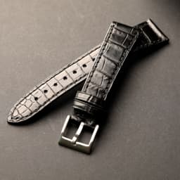 Handmade high-end crocodile leather strap, 18 19 20 21 22MM genuine leather , soft high-end Watchband, black retro bracelet