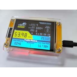 NerdMiner V2 Hashrate, Smart Display, Crypto Solo, Lottery, Nerd Miner, Bitcoin Miner ESP32-2432S028R, 49 K/S, 2.8 inch