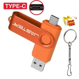 TYPE-C USB Flash Drive 128GB Real Capacity Pen Drive 64GB Free Key Chain Memory Stick Creative Business Gift Red U Disk Blue 32G