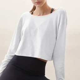 100% Cotton Oversized T-Shirts Women's Long Sleeve Top Running Jogger Yoga Tees Tops Excerise Shirts Youthful Woman Clothes