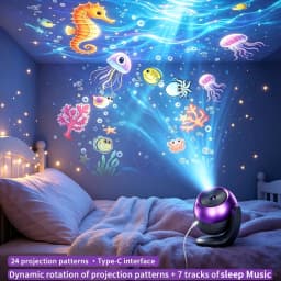 24-IN-1 LED Night Light Galaxy Projector Starry Sky Ocean Festival Projector Night Lamp For Room Decorative Children Kids Gift