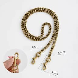 Iron Flat Chunky Gold Chain Strap for Replacement Purse Shoulder Bag Handbag Straps,Compatible with Nolita 19/Tabby 26/Georgie