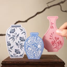 Journal GO 20pcs Creative Embossed 3D Flower Bottle Stickers for Collage Junk Journal Scrapbook Card Craft Handmade Materials