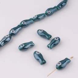 10Pcs Retro Small Fish Beads Charms Ceramic Spacer Loose Beads For Jewelry Making DIY Bracelet Accessories