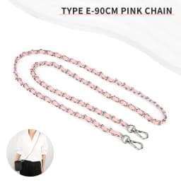 CRAZYSMITH Bag Chain Metal Strap for MLB Bucket Bag Handbag Replacement Long Beaded Chain Shoulder Crossbody Bag Accessory