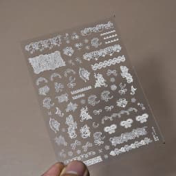 1pcs 5D Diamond Japanese White Lace Bow Nail Art Stickers Pearl Rhinestones Nail Decoration Adhesive Decals Slider DIY Accessory