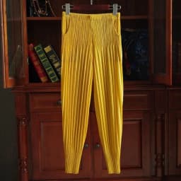 Miyake Pleated Radish Pants Women's Loose Thin Harem Pants Pleated Calf Solid Color Versatile Simple Oversized with Elasticity