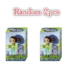  12cm New Demon Slayer Plum Rain Series 13pcs/set Blind Box Figure surprise Box Tanjiro Kamado Nezuko Action Model Toys Gifts