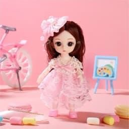 16cm DIY Dress Up Doll BJD Doll 1/12 with Clothes and Shoes Movable 13 Joints Cute Sweet Face Girl Gift Child Toys Princess Doll