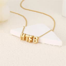 Bubble Letter Necklace Custom 3D Bubble Letters Name Pendant Necklace for Women Balloon Initial Necklaces Personalized Jewelry