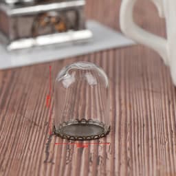 4/6/8/10CM Doll Glass Dome Display Wood Cork Bell Jar With Wooden Base Decoation Craft Table Decoation Craft