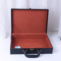 2025 New Cover Style Briefcase Men's Handheld Shoulder Business Leisure Insurance Contract Document Storage Box 34X24X8.5CM