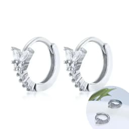 925 Sterling Silver Ear Needle White Zircon Silver Series Earrings ins Tassel Pendant Hoop Earrings For Women Advanced Jewelry