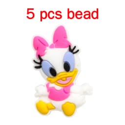 5pcs Silicone Cartoon Beads DIY Pacifier Chain Baby Oral Care Pacify Accessory Part