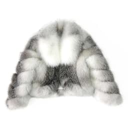 Women's Luxury Natural Fox Fur Jacket Long Turn-Down Collar Real Fox Fur Jacket Turn-down Collar Luxury