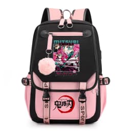 Kids Anime School Backpack Demon Slayer Pattern Casual Daypack for Girls Students Book Bag