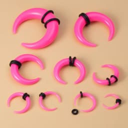 2pcs Big Size Buffalo Horn Nose Piercing Acrylic Septum Ring Ear Taper Gauge Stretcher Expander Tunnel Punk Body Jewelry 14G-00G