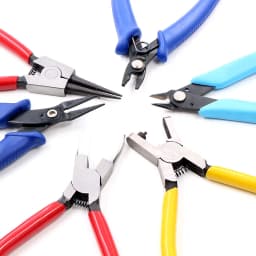 1 Piece Multi-function Stainless Steel Split Ring Opener Needle Nose Pliers Jewelry Making Hand Tool Black Red