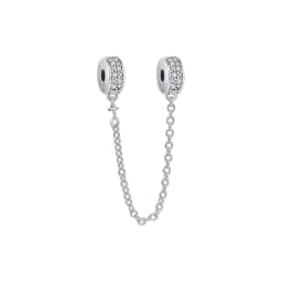 Hot selling 925 Silver Butterfly Crown Round Classic Safety Chain Charm Suitable for Women's Bracelet Fashion DIY Jewelry Gift