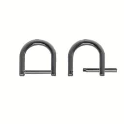 2pcs D-Rings Screw in Shackle Horseshoe U Shape D Ring for DIY Leather Strap Craft Purse Replacement Accessories