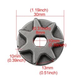 M10 M14 M16 Sprocket Chain Saw Gear for Grinder Replacement Gear Chainsaw 7/6/3 Tooth Electric Bracket Power Tool