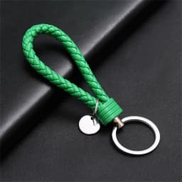 PU Leather Braided Woven Rope Wristlet Keychain Strap For Men Women Quality DIY Key Chains Bag Car Key Ring Jewelry Accessories