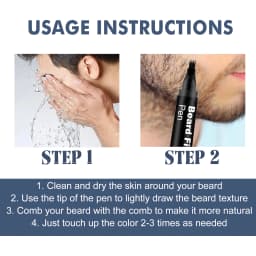 Beard Pen Filler Penci With Brush Kit Waterproof Long Lasting Repair Moustache Coloring Shaping Tools Hair Eyebrow Pencil