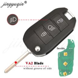Jingyuqin 433MHz 4A HITAG AES Chip Flip Remote Van Car Flip Key For Peugeot Expert 308 3008 2016+ Citroen C4 Cactus 2014+ HU83