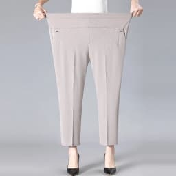 Middle Aged Women's Pants 2026 New Summer Thin High Waiste Elastic Loose Straight Pants Female Casual Trousers 5XL 6XL 7XL 8XL
