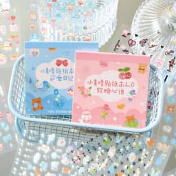 28sheets Kawaii Mini Cartoon Sticker Book DIY Diary Album Scrapbook Handmade Collage Material Cute Children's Stickers