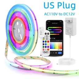 Smart Colorful COB LED Stirp with Tuya Controller 12V RGBIC APP Control DIY Segmented Control Color Game Room Night Ambinet Lamp