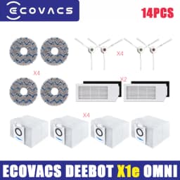 Ecovacs Deebot X1e Omni TURBO Vacuum Cleaner Robot Filter Side Brush Cleaning Cloth Spare Parts Dust Box Accessories