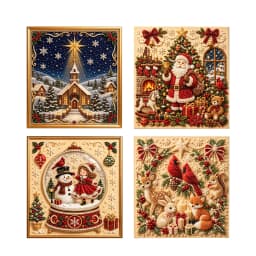 Framed Christmas Pearl Diamond Painting Kit DIY 3D Pearl Art Kits Home Wall Decor Holiday Gift Relaxing Handmade Diamond Art Set