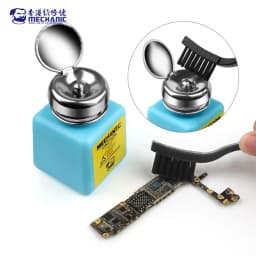 MECHANIC TZ01 Liquid Alcohol Bottle Press Pumping ESD Fluid Dispenser Metal Cap Plastic Container for PCB Motherboard Clean Tool