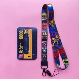Retro Tape Card Holder Lanyard Camera Neck Strap Credit Card Case ID Badge Holders Credentials Protection Card Holders
