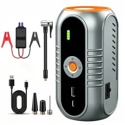 PAIVIROKU 5-in-1 Jump Starter with Air Pump 5000APeak Starter 150PSI Digital Tire Inflator Car Battery Jump Starter Power Bank
