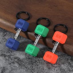 PVC Mini Barbell Keychain Barbell Sheet Exquisite Bag Pendant Accessories Simulation Dumbbell Keychain Fitness Enthusiast