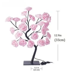 LED Table Lamp Rose Flower Tree USB Night Lights Home Decoration LED Table Lights Parties Xmas Wedding Bedroom Decor