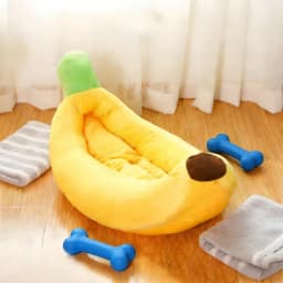 Pet Banana Shaped Plush Bed Soft Warm Nest Sleep Available All Seasons Specially Designed For Cats And Dogs Pet Gift