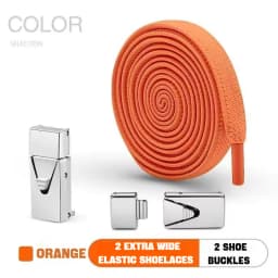 1Pair No Tie Shoe laces Elastic Laces Sneakers Boots Lock Shoelaces without ties Kids Adult 8MM Wide Rubber Bands Flat Shoelace