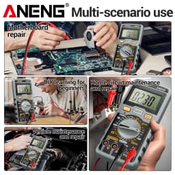Digital Multimeter Professional Multifunctional Tester ANENG DM950 1999 Count AC DC Voltage Current HFE Transistor Detector Tool
